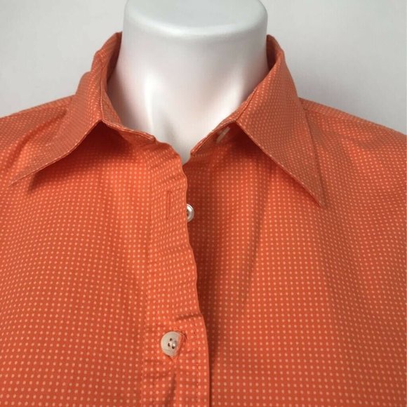 Haberdashery By J.Crew Polka Dot Button Up Top M - Picture 2 of 6